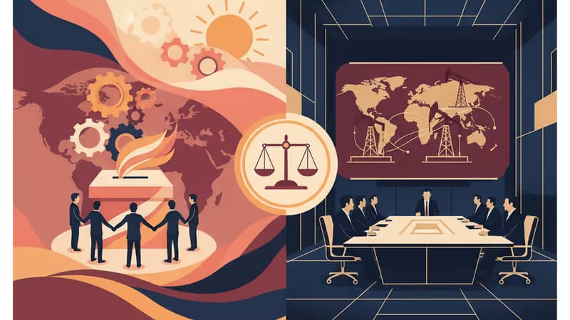 川普總統討論委內瑞拉石油開發計畫的戰略示意圖