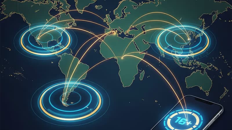 展示澳洲社群媒體禁令影響下的智慧型手機與科技公司標誌