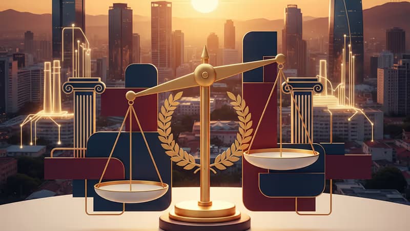 夕暮れ時のベネズエラの都市景観と現代的なインフラのイメージ