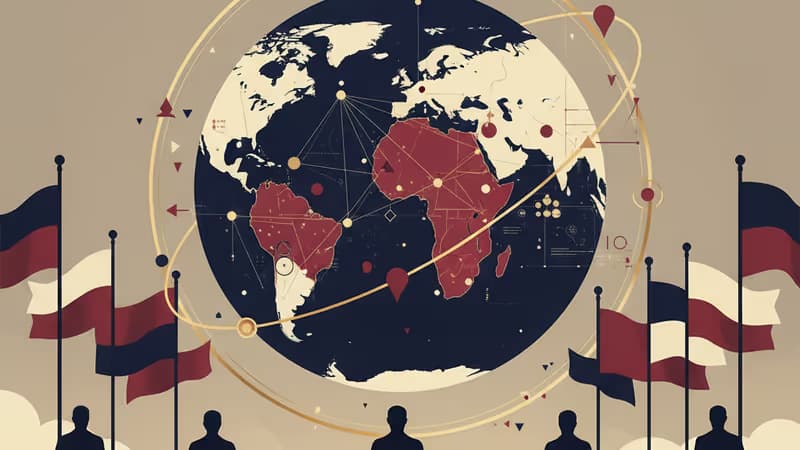 委內瑞拉與中東衝突熱點在數字化世界地圖上閃爍