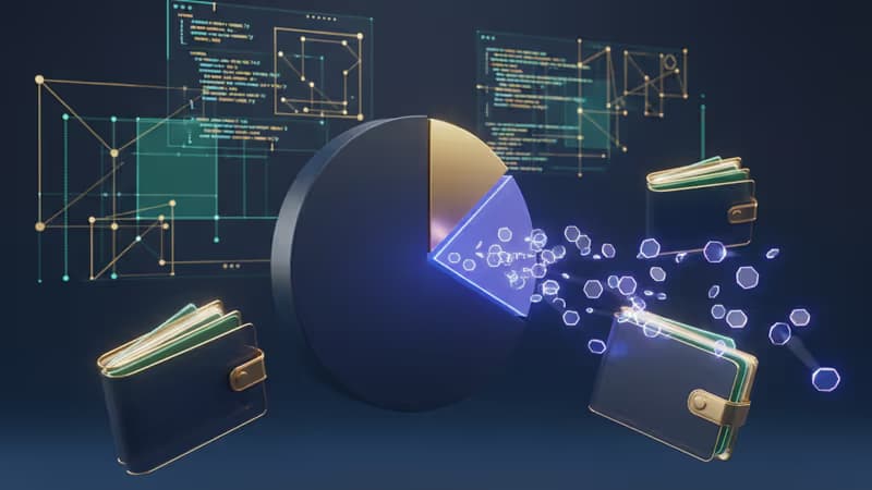 ソラナエコシステムのトークン配分を示すデジタルイメージ