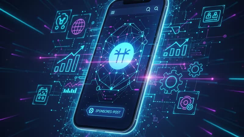 Threads 標誌與增長數據圖表，象徵其全球廣告商業化進程