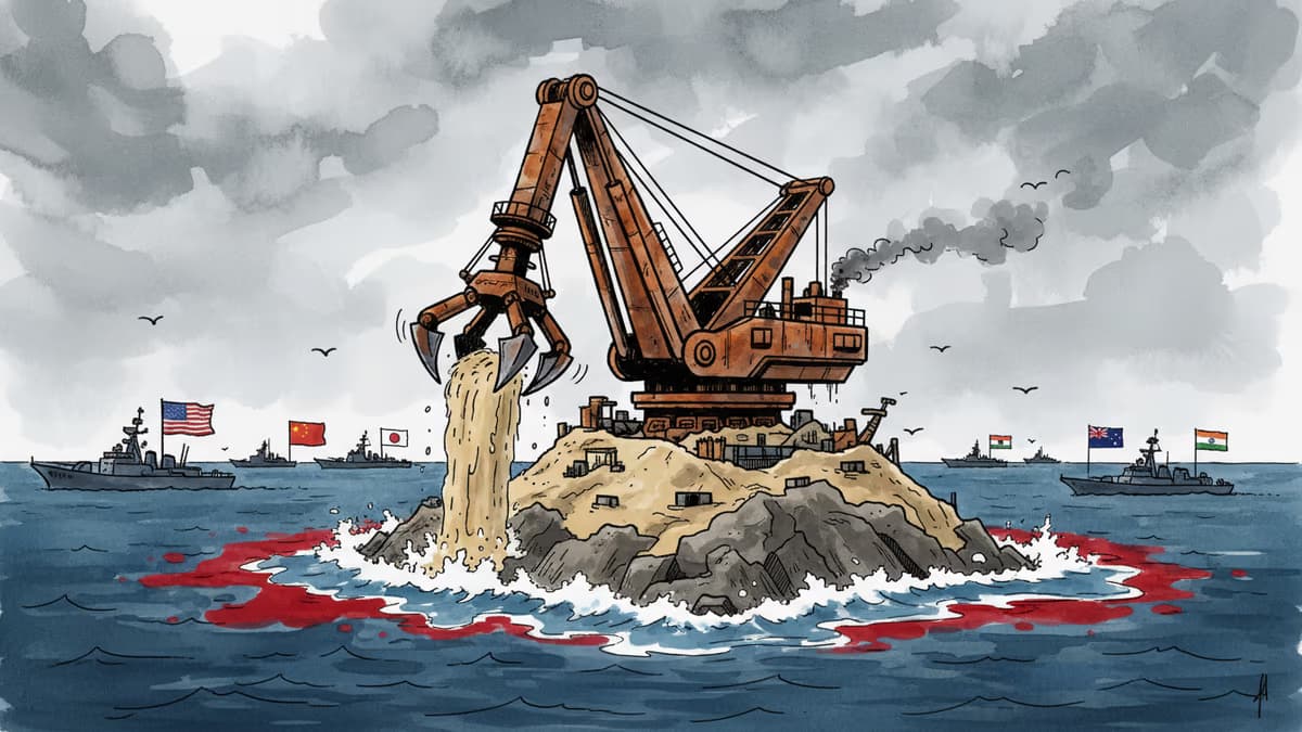 남중국해 모래섬이 커지고 있다