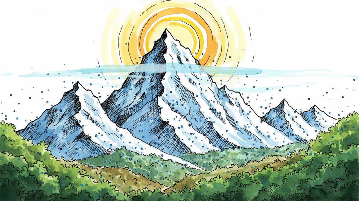 山頂に雪が積もるのに、なぜ麓は暖かいのか