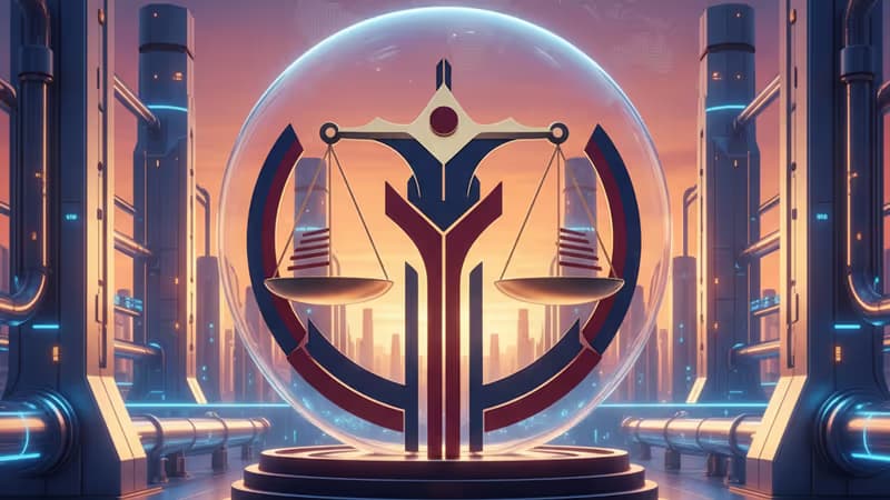 黃昏時分的未來感工業化工廠場景