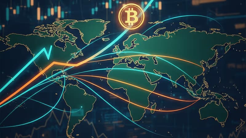 微策略股價上揚與比特幣標誌的結合圖