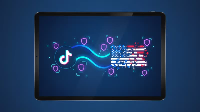 TikTok 美國合資公司正式成立的科技感視覺圖