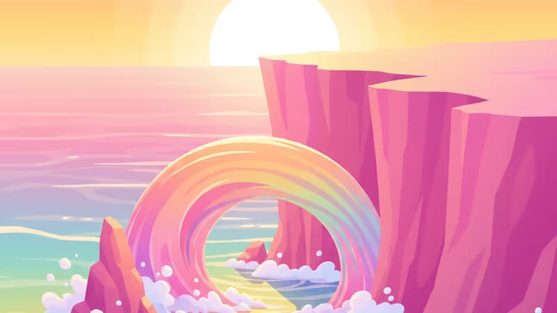 俯瞰深藍色海洋的海邊險峻懸崖風景